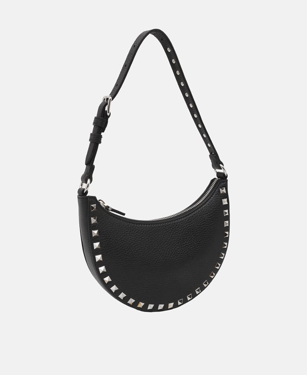 Valentino Garavani Rockstud Leather shoulder bag Black