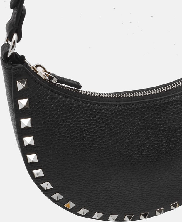 Valentino Garavani Rockstud Leather shoulder bag Black