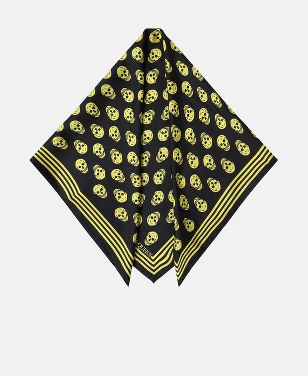 Alexander McQueen Silk square scarf Fo Biker