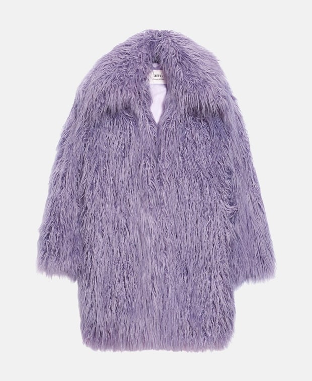 Ami Paris Fur coat Mauve