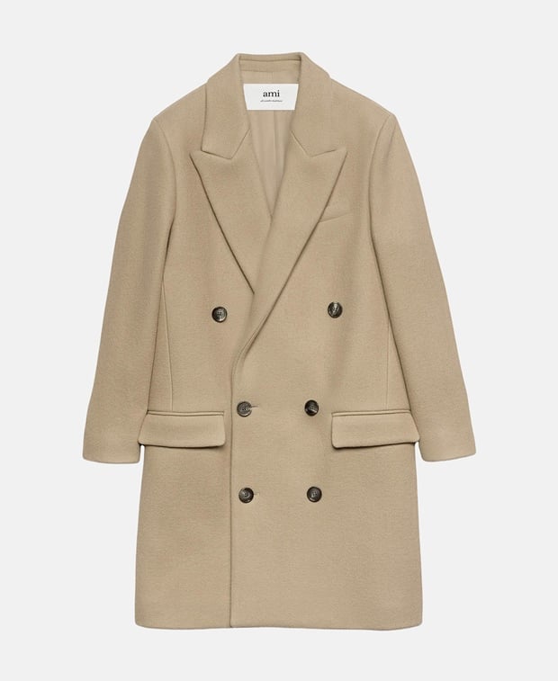 Ami Paris Wool coat Champagne