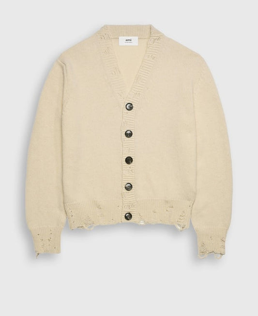 Ami Paris Wool cardigan White