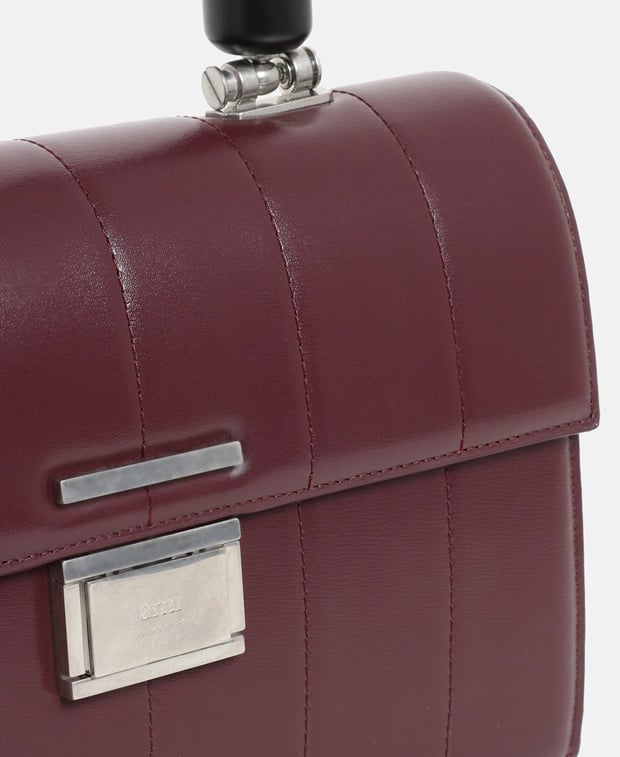 Ami Paris Leather handbag Bordeaux