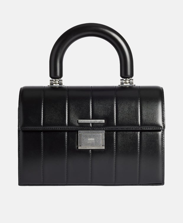 Ami Paris Deja vu Leather handbag Black