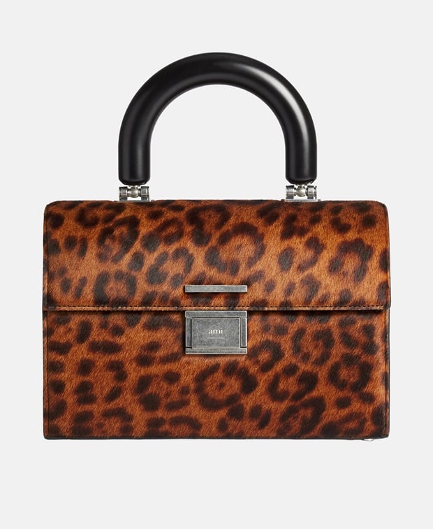 Ami Paris Leather handbag Tan