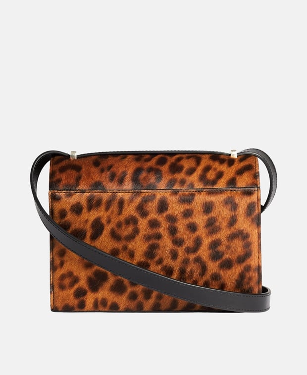 Ami Paris Leather cross body bag Tan