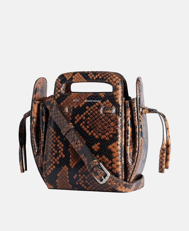 Ami Paris Leather bucketbag Cognac