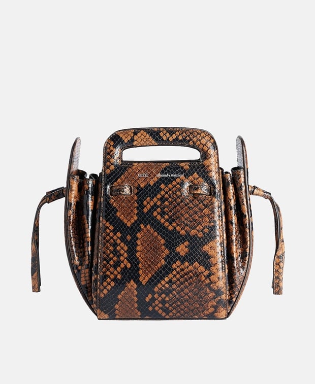 Ami Paris Leather bucketbag Cognac