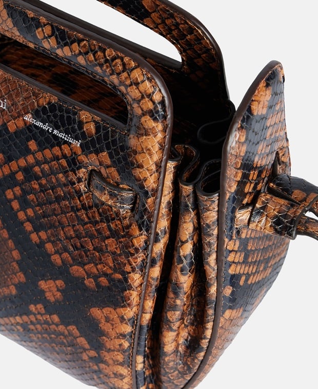Ami Paris Leather bucketbag Cognac