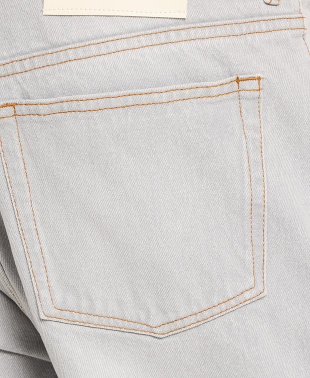 Ami Paris Relaxed Fit Jeans Gris Javel