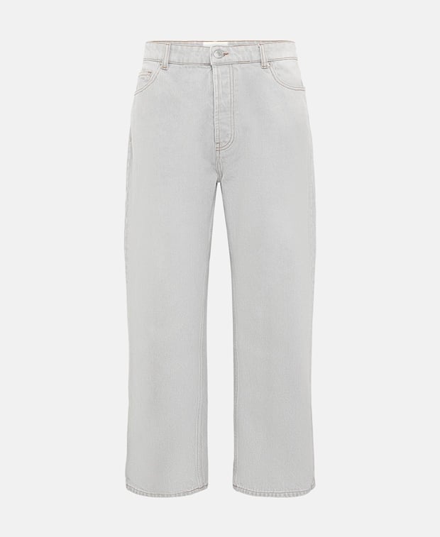 Ami Paris Relaxed Fit Jeans Gris Javel