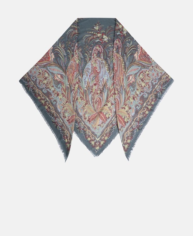 Etro Square scarf Green