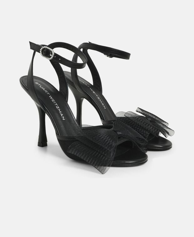 Stuart Weitzman Blushing Bow 100 Ankle strap sandals