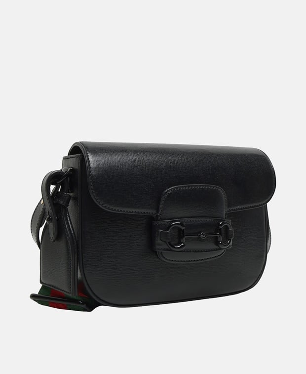 Gucci Horsebit 1955 Leather cross body bag Black