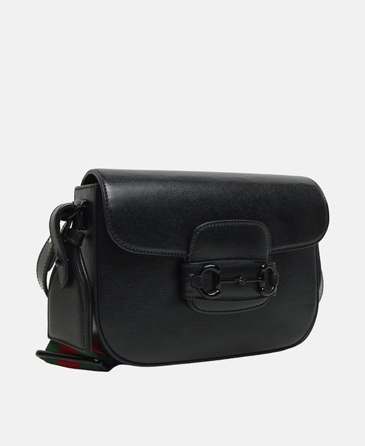 Gucci Horsebit 1955 Leather cross body bag Black