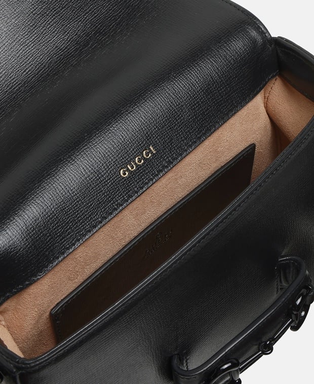 Gucci Horsebit 1955 Leather cross body bag Black