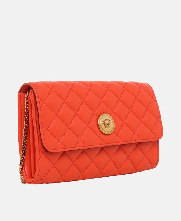 Versace Leather clutch Orange