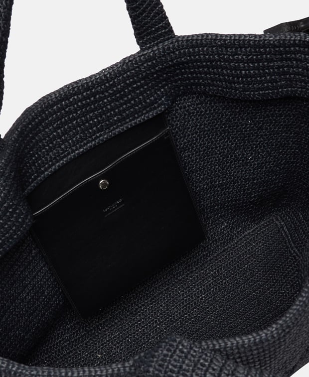 Saint Laurent Rafia Tote Bag Black