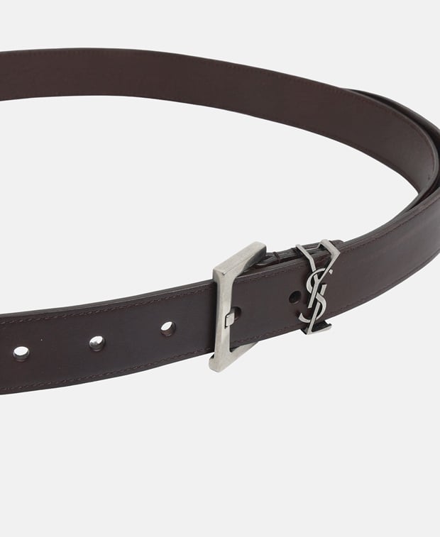 Saint Laurent Leather belt Beige