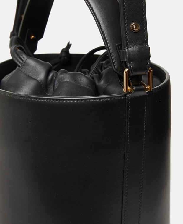 Lanvin Smle Leather bucketbag Black