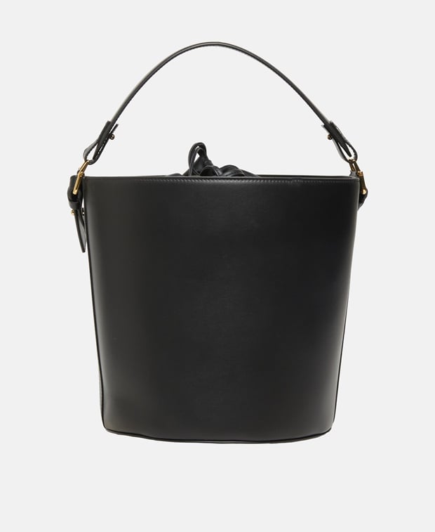 Lanvin Smle Leather bucketbag Black