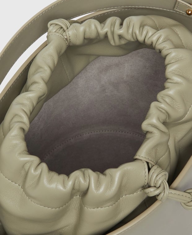 Lanvin Smle Leather bucketbag Beige