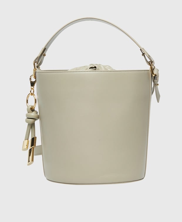 Lanvin Smle Leather bucketbag Beige