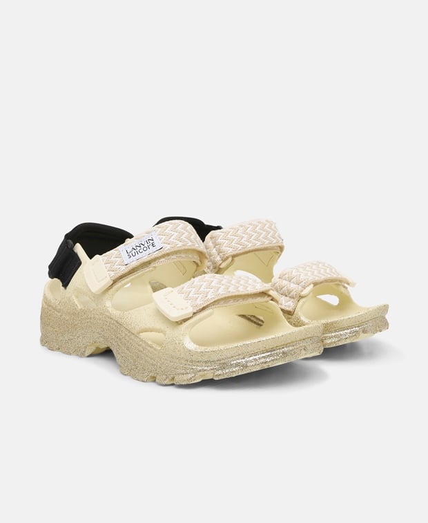 Lanvin Wave Sandals Beige