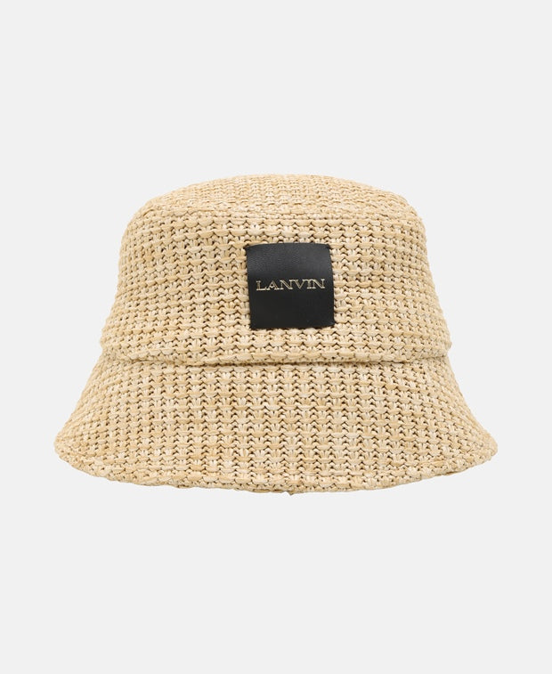 Lanvin Raffia hat Soft Beige