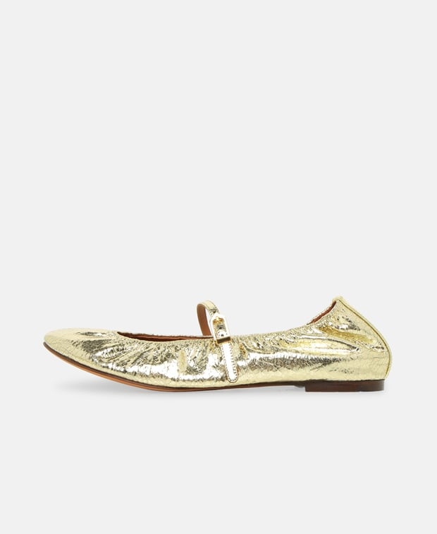 Lanvin Ballerina flat with straps Gold