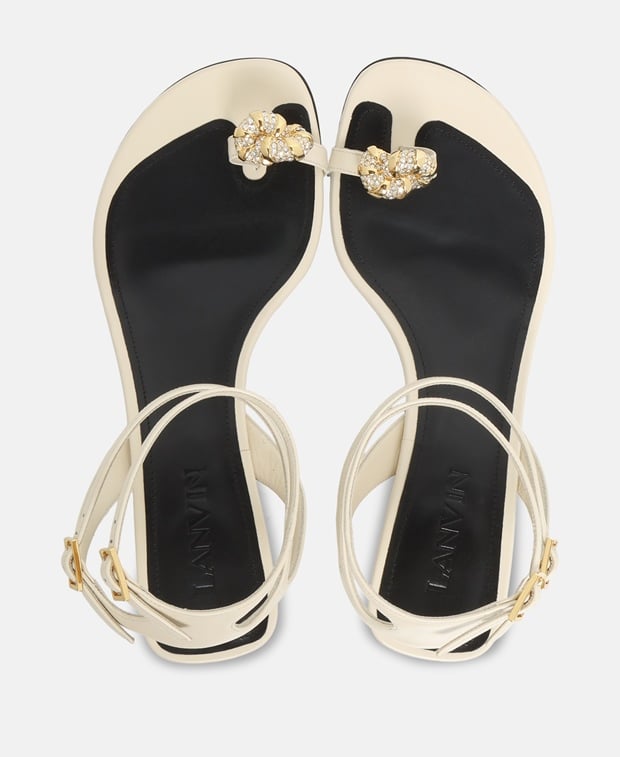 Lanvin Melodie Ankle strap sandals Beige