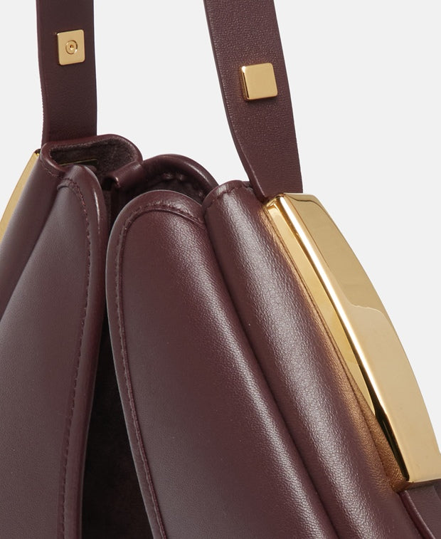 Lanvin Cymbal Leather shoulder bag Maroon