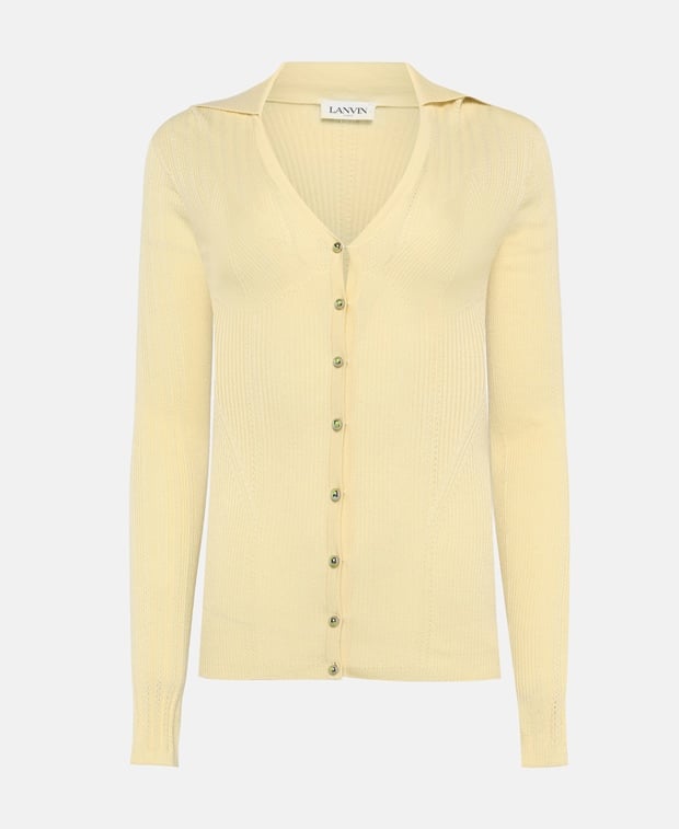 Lanvin Silk cashmere cardigan Light Yellow
