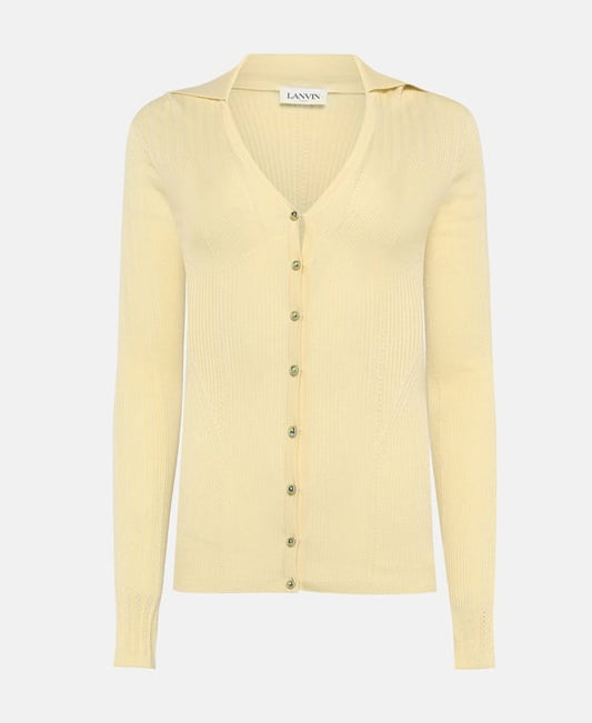 Lanvin Silk cashmere cardigan Light Yellow