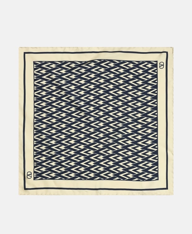 Valentino Garavani Silk scarf Navy