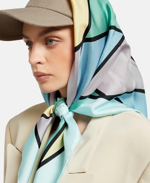 Valentino Garavani Silk square scarf Black