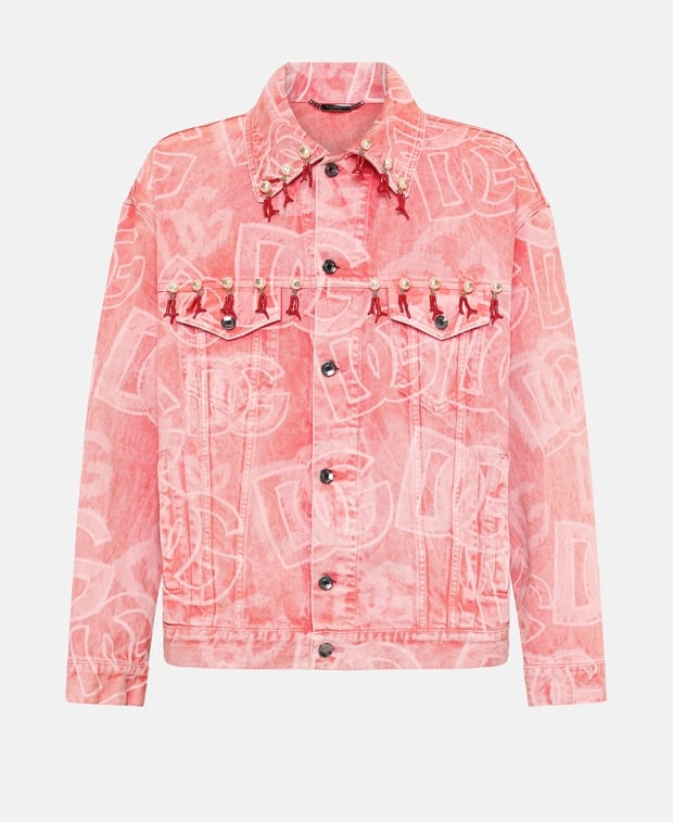 Dolce & Gabbana Denim blouson jacket Light Red