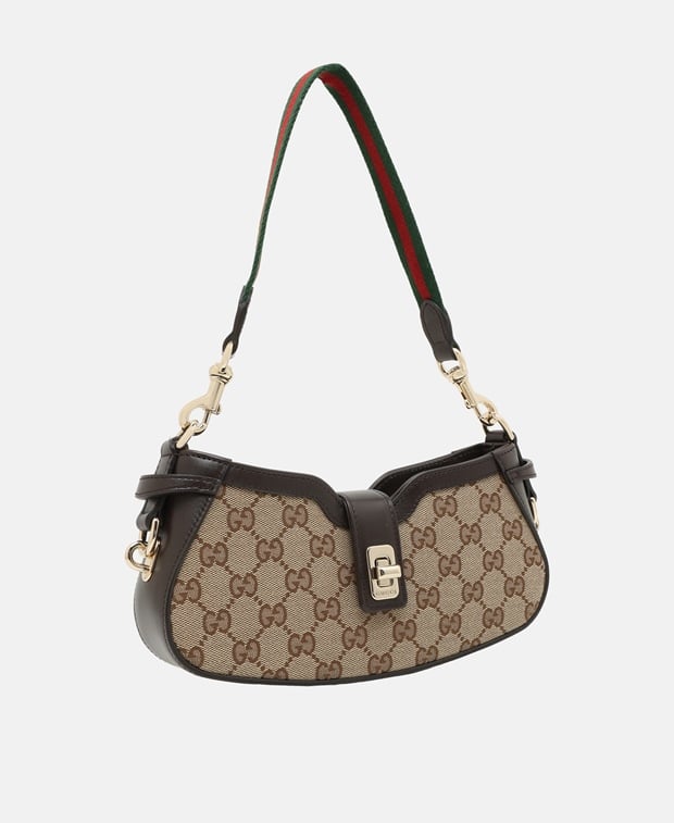 Gucci Small Moon Side Leather shoulder bag Brown