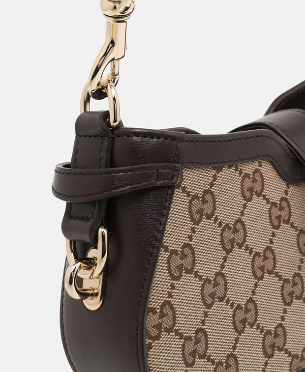 Gucci Small Moon Side Leather shoulder bag Brown