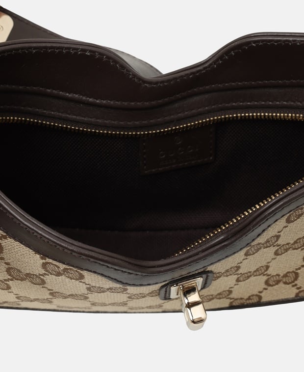 Gucci Small Moon Side Leather shoulder bag Brown