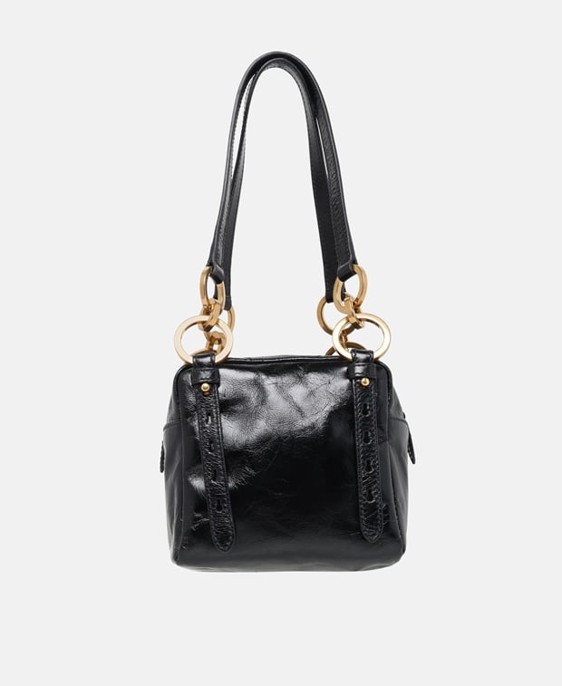 Prada Mini Dangle Leather shoulder bag Black