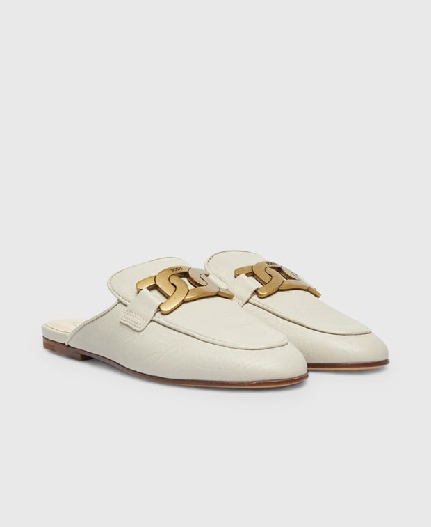 Tod's Sabot Mules Oatmeal