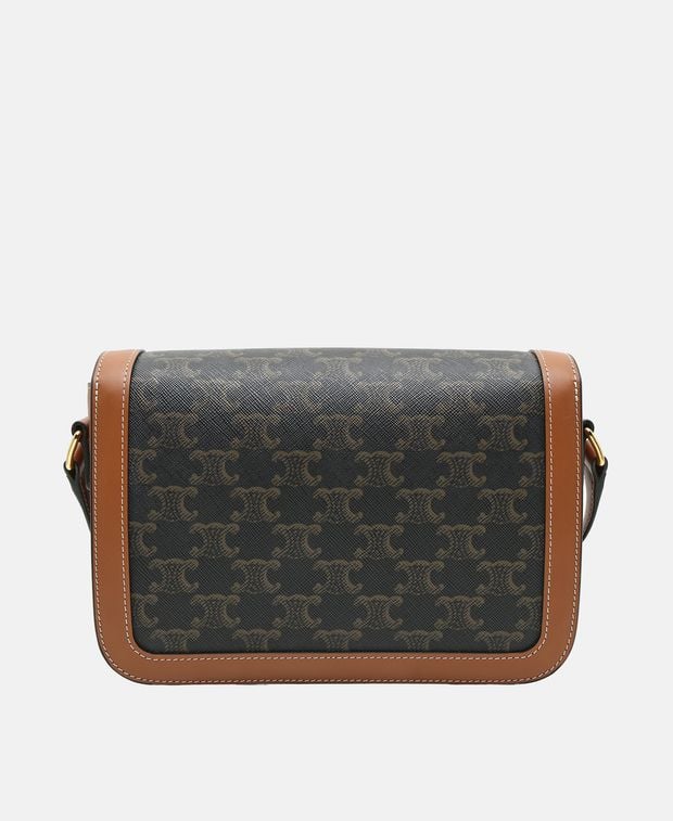 Celine Triomphe Leather cross body bag Dark Brown