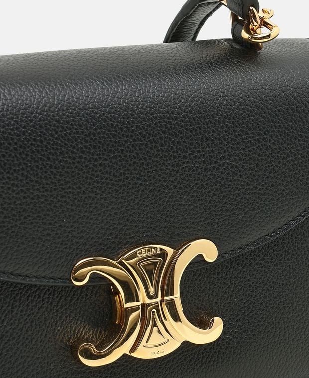 Celine Teen Nino Leather cross body bag Black