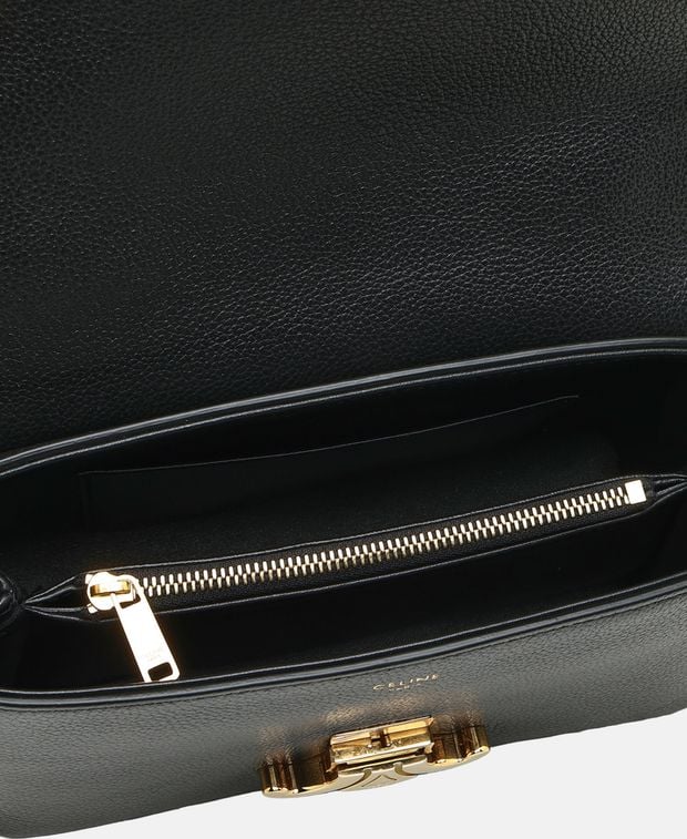 Celine Teen Nino Leather cross body bag Black