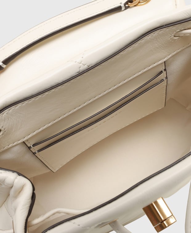 Tory Burch Kira Leather backpack Off-white