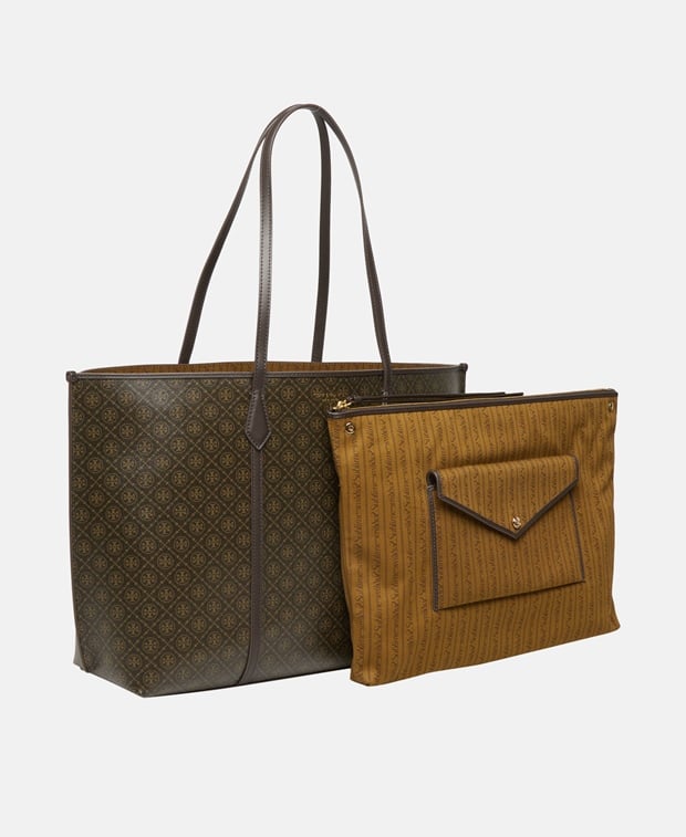 Tory Burch Handbag & Pouch Dark Brown