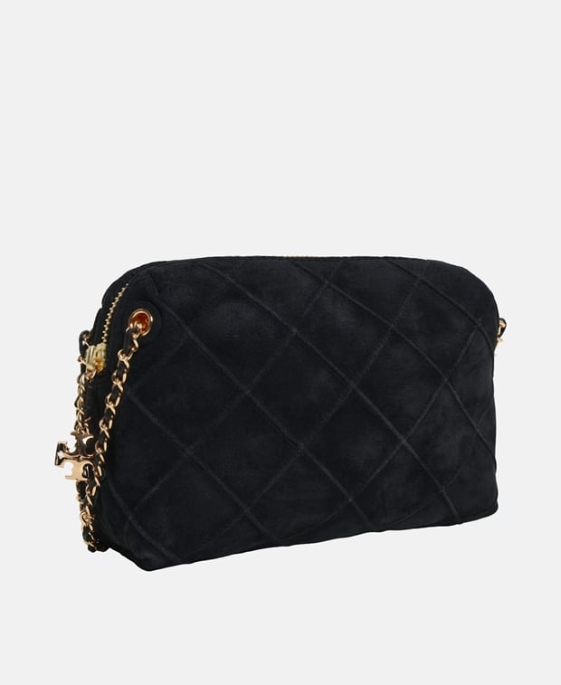 Tory Burch Fleming Leather cross body bag Black
