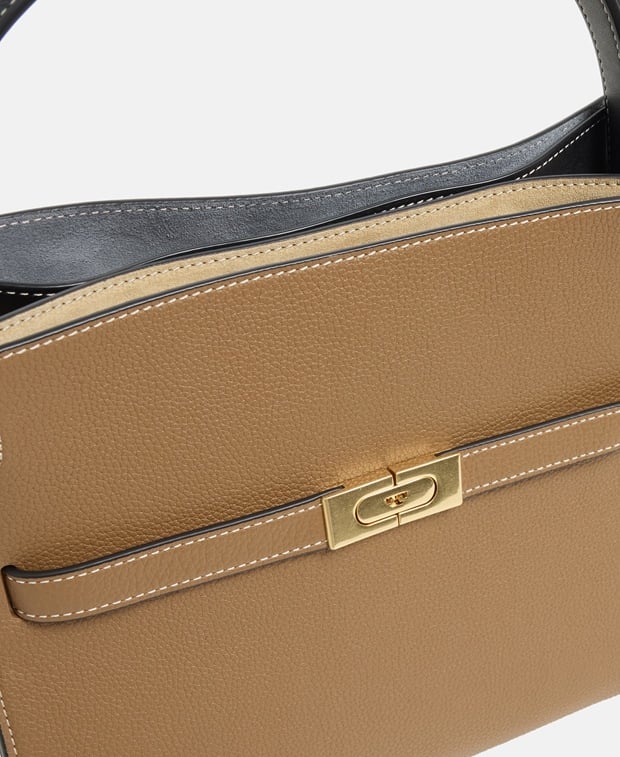 Tory Burch Lee Radziwill Leather handbag Bronze