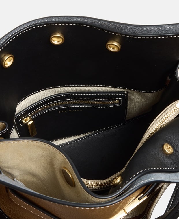 Tory Burch Lee Radziwill Leather handbag Bronze